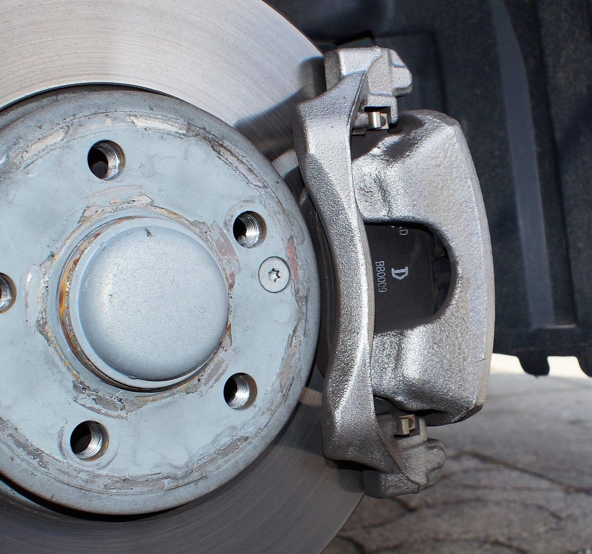 Brake caliper closeup — mobile caliper service and replacement Los Angeles