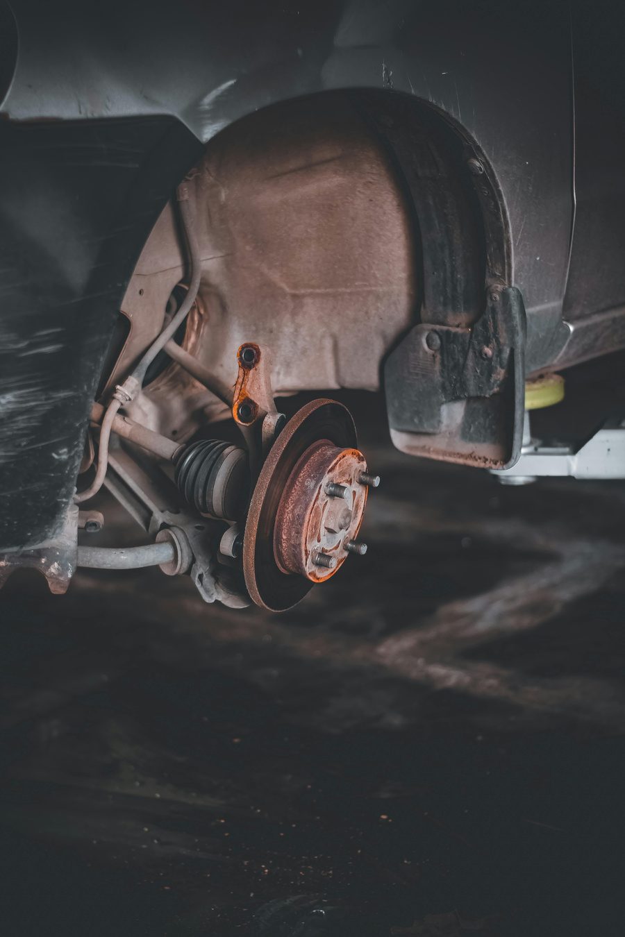 Worn brake rotor removed for replacement — mobile rotor service in Los Angeles