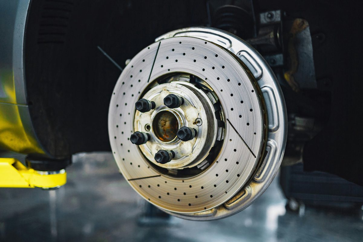 New premium brake rotor installed during mobile rotor service in Los Angeles